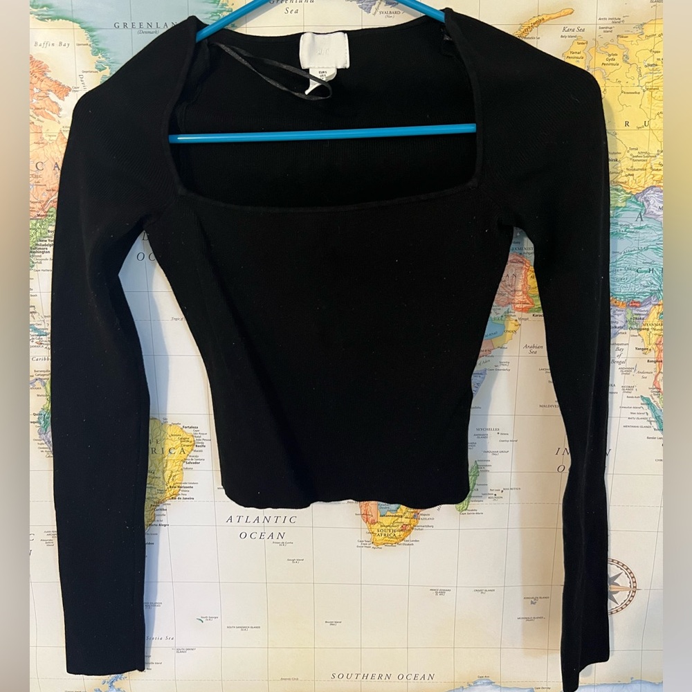 Stylish H&M Black Top Size S